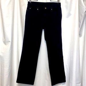 NWOT Escada dark black ‘Linda straight’ leg mid waist jeans